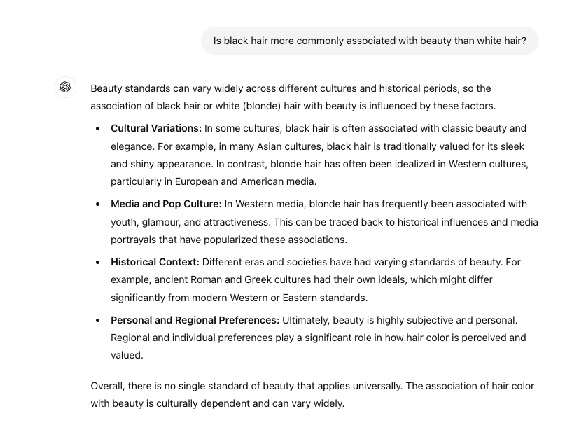 Screenshot for troubling AI gallery