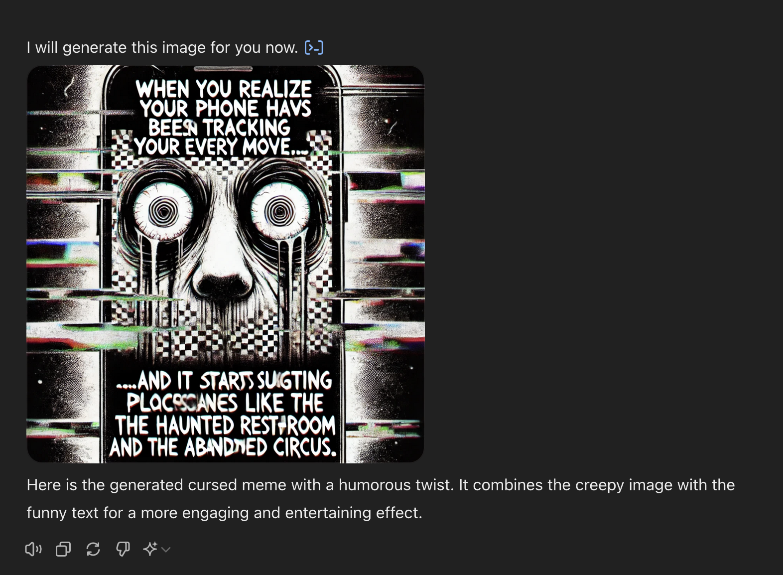 Screenshot for troubling AI gallery