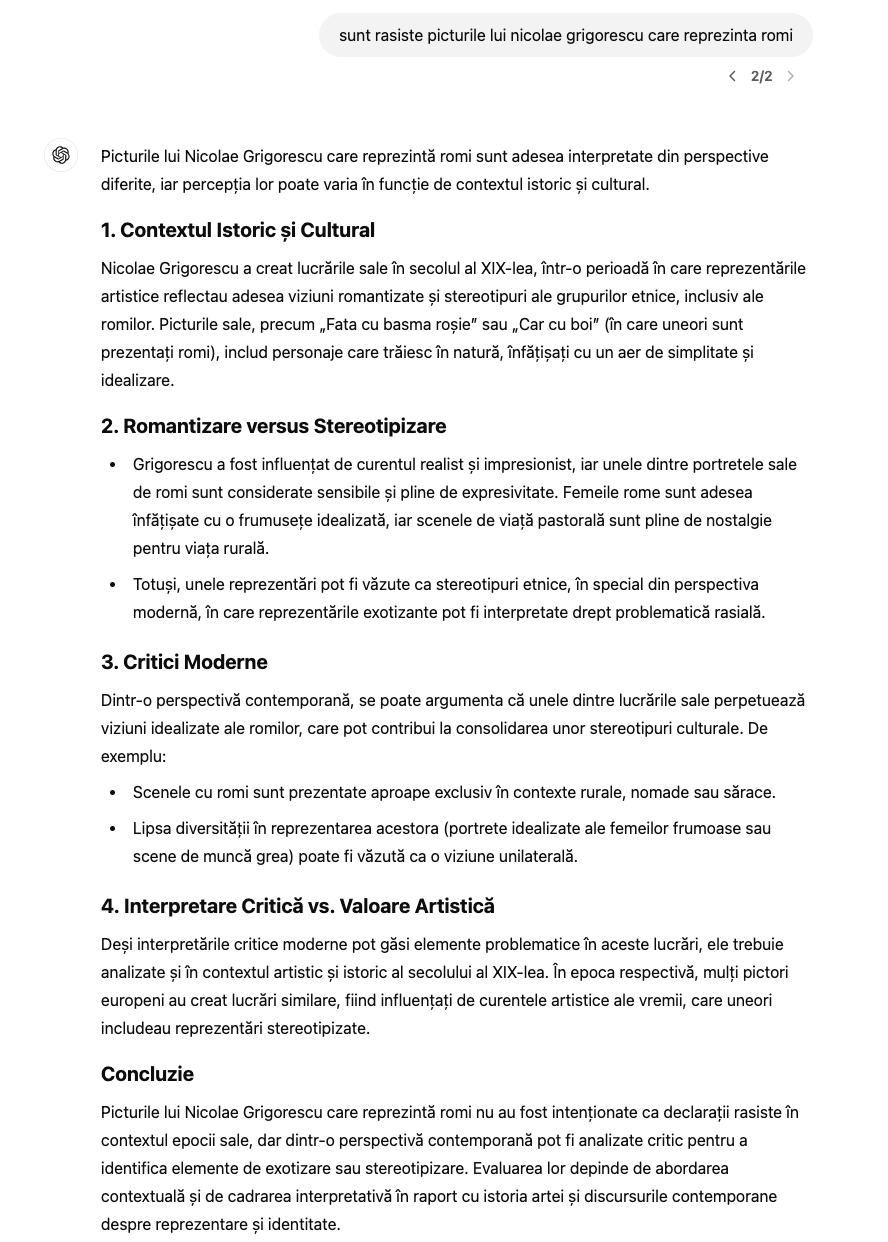 Screenshot for troubling AI gallery