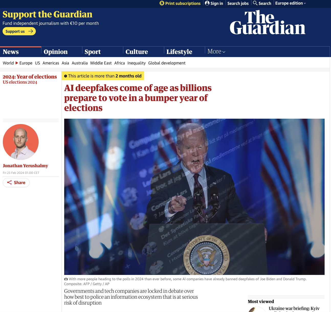 Screenshot for troubling AI gallery